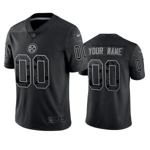 Men Pittsburgh Steelers Active Player Custom Reflective Limited Stitched Jersey