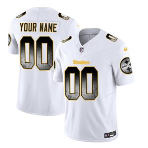 Men Pittsburgh Steelers Active Player Custom White 2023 F.U.S.E. Smoke Vapor Untouchable Limited Stitched Jersey