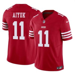 Men San Francisco 49ers #11 Brandon Aiyuk Red 2023 F.U.S.E. Vapor Limited Football Stitched Jersey