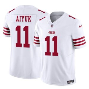 Men San Francisco 49ers #11 Brandon Aiyuk White 2023 F.U.S.E. Vapor Limited Football Stitched Jersey