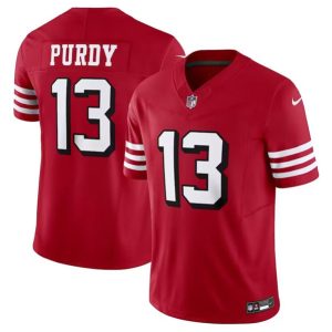 Men San Francisco 49ers #13 Brock Purdy 2023 F.U.S.E. New Red Vapor Untouchable Limited Football Stitched Jersey