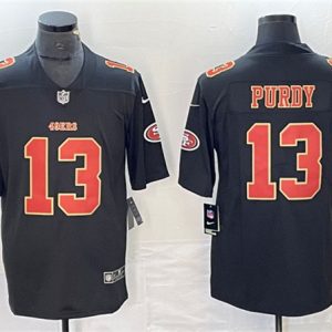 Men San Francisco 49ers #13 Brock Purdy Black Vapor Untouchable Limited Stitched Football Jersey