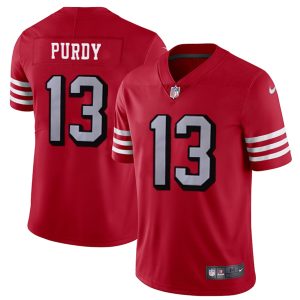 Men San Francisco 49ers #13 Brock Purdy New Red Vapor Untouchable Limited Stitched Jersey