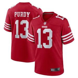 Men San Francisco 49ers #13 Brock Purdy Red Stitched Game Jersey