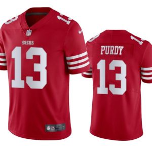 Men San Francisco 49ers #13 Brock Purdy Red Vapor Untouchable Limited Stitched Football Jersey