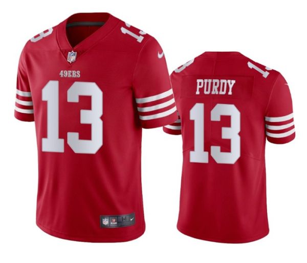 Men San Francisco 49ers #13 Brock Purdy Red Vapor Untouchable Limited Stitched Football Jersey