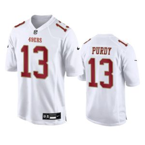 Men San Francisco 49ers #13 Brock Purdy White Fashion Limited Football Stitched Game Jersey