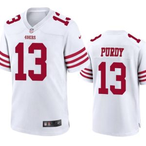 Men San Francisco 49ers #13 Brock Purdy White Stitched Game Jersey