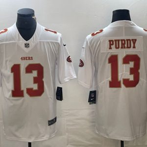 Men San Francisco 49ers #13 Brock Purdy White Vapor Untouchable Limited Football Stitched Jersey