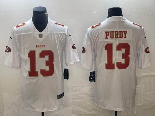 Men San Francisco 49ers #13 Brock Purdy White Vapor Untouchable Limited Football Stitched Jersey