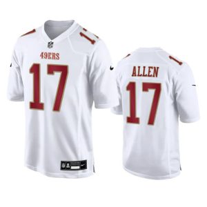 Men San Francisco 49ers #17 Brandon Allen White Fashion Limited Football Stitched Game Jersey