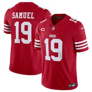 Men San Francisco 49ers #19 Deebo Samuel Red 2023 F.U.S.E. With 1-Star C Patch Vapor Untouchable Limited Football Stitched Jersey