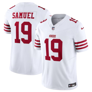 Men San Francisco 49ers #19 Deebo Samuel White 2023 F.U.S.E. Vapor Untouchable Limited Stitched Football Jersey