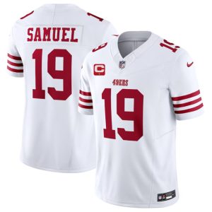 Men San Francisco 49ers #19 Deebo Samuel White 2023 F.U.S.E. With 1-Star C Patch Vapor Untouchable Limited Football Stitched Jersey