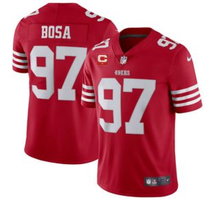 Men San Francisco 49ers 2022 #97 Bosa Red Scarlet With 1-star C Patch Vapor Untouchable Limited Stitched Football Jersey