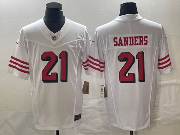 Men San Francisco 49ers #21 Deion Sanders White 2023 F.U.S.E. Vapor Untouchable Limited Stitched Football Jersey