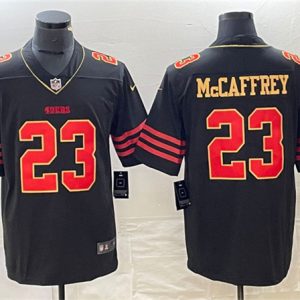 Men San Francisco 49ers #23 Christian McCaffrey Black Stitched Jersey