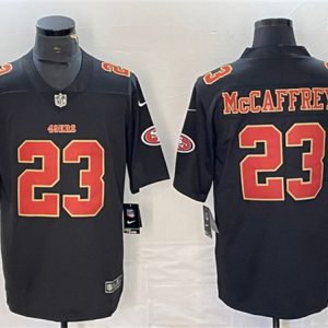 Men San Francisco 49ers #23 Christian McCaffrey Black Vapor Untouchable Limited Stitched Football Jersey