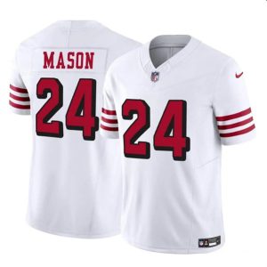 Men San Francisco 49ers #24 Jordan Mason New White 2023 F.U.S.E. Football Stitched Jersey