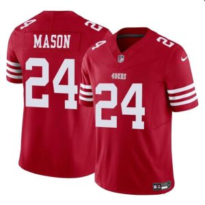 Men San Francisco 49ers #24 Jordan Mason Red 2023 F.U.S.E. Football Stitched Jersey