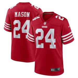 Men San Francisco 49ers #24 Jordan Mason Red Stitched Game Jersey