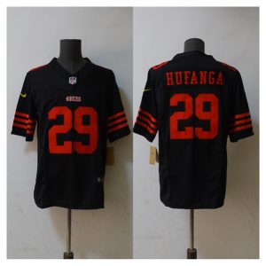 Men San Francisco 49ers #29 Talanoa Hufanga 2023 F.U.S.E. Black Vapor Untouchable Limited Football Stitched Jersey