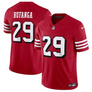 Men San Francisco 49ers #29 Talanoa Hufanga New Red 2023 F.U.S.E. Football Stitched Jersey