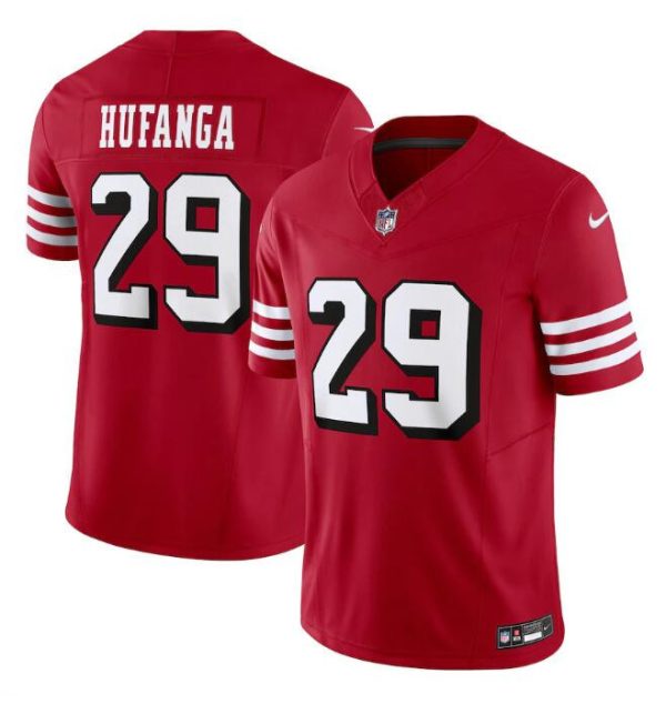 Men San Francisco 49ers #29 Talanoa Hufanga New Red 2023 F.U.S.E. Football Stitched Jersey