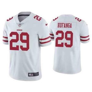 Men San Francisco 49ers #29 Talanoa Hufanga White Vapor Untouchable Stitched Football Jersey