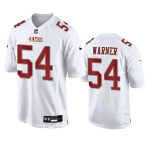 Men San Francisco 49ers #54 Fred Warner White Fashion Limited Football Stitched Game Jersey