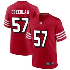 Men San Francisco 49ers #57 Dre Greenlaw New Red Football Stitched Game Jersey