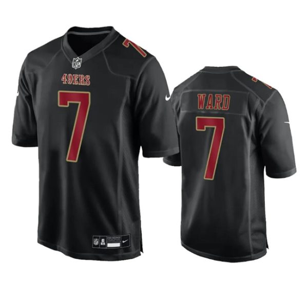 Men San Francisco 49ers #7 Charvarius Ward Black Fashion Limited Football Stitched Game Jersey