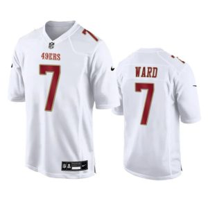 Men San Francisco 49ers #7 Charvarius Ward White Fashion Limited Football Stitched Game Jersey