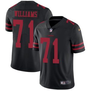 Men San Francisco 49ers #71 Trent Williams Black Vapor Untouchable Limited Stitched Jersey