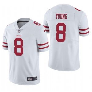 Men San Francisco 49ers #8 Steve Young White Vapor Untouchable Stitched Football Jersey