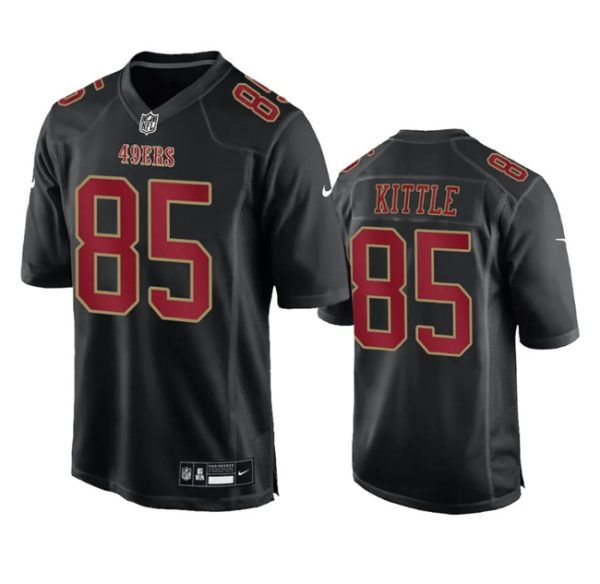 Men San Francisco 49ers #85 George Kittle Black Fashion Limited Football Stitched Game Jersey