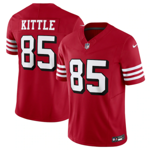 Men San Francisco 49ers #85 George Kittle New Red 2023 F.U.S.E. Vapor Untouchable Limited Stitched Football Jersey