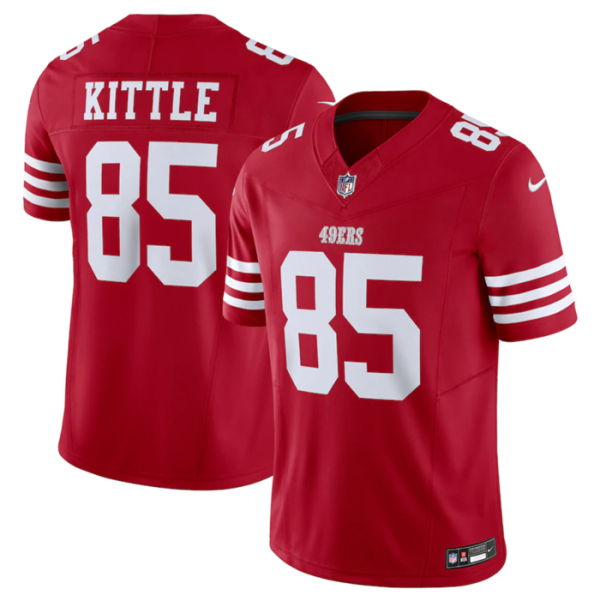 Men San Francisco 49ers #85 George Kittle Red 2023 F.U.S.E. Vapor Untouchable Limited Stitched Football Jersey