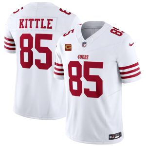 Men San Francisco 49ers #85 George Kittle White 2023 F.U.S.E. With 1-Star C Patch Vapor Untouchable Limited Football Stitched Jersey