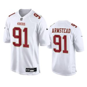 Men San Francisco 49ers #91 Arik Armstead White Fashion Limited Football Stitched Game Jersey