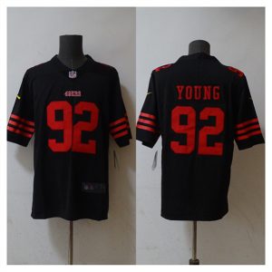 Men San Francisco 49ers #92 Chase Young Black 2023 F.U.S.E. Stitched Football Jersey