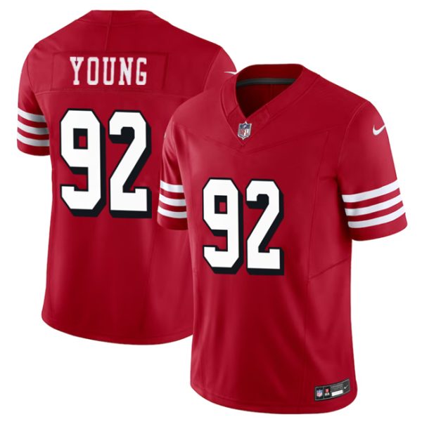 Men San Francisco 49ers #92 Chase Young New Red 2023 F.U.S.E. Football Stitched Jersey