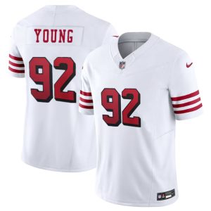 Men San Francisco 49ers #92 Chase Young New White 2023 F.U.S.E. Football Stitched Jersey