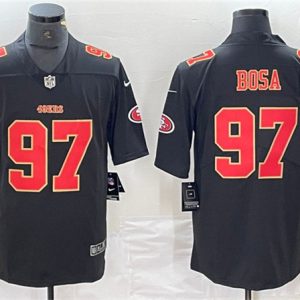 Men San Francisco 49ers #97 Nick Bosa Black Vapor Untouchable Limited Football Stitched Jersey