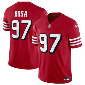 Men San Francisco 49ers #97 Nick Bosa New Red 2023 F.U.S.E. Vapor Untouchable Limited Stitched Football Jersey