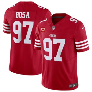 Men San Francisco 49ers #97 Nick Bosa Red 2023 F.U.S.E. With 1-Star C Patch Vapor Untouchable Limited Football Stitched Jersey