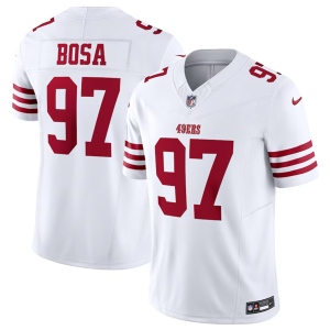 Men San Francisco 49ers #97 Nick Bosa White 2023 F.U.S.E. Vapor Untouchable Limited Stitched Football Jersey