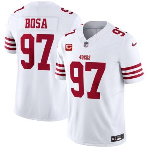 Men San Francisco 49ers #97 Nick Bosa White 2023 F.U.S.E. With 1-Star C Patch Vapor Untouchable Limited Football Stitched Jersey