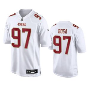 Men San Francisco 49ers #97 Nick Bosa White Fashion Limited Football Stitched Game Jersey