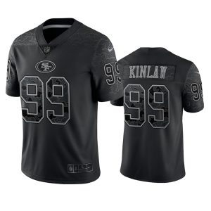 Men San Francisco 49ers #99 Javon Kinlaw Black Reflective Limited Stitched Football Jersey